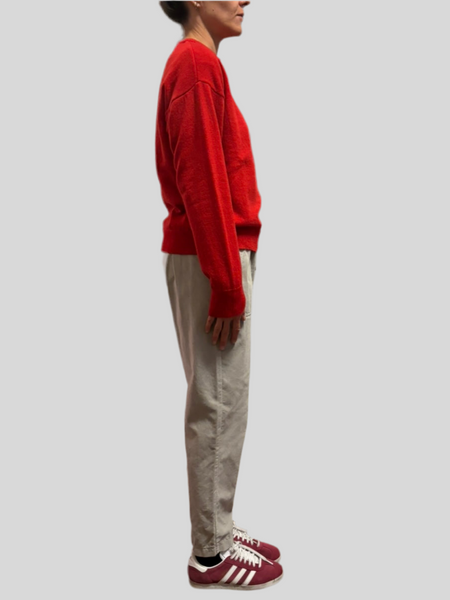 Chiara Bertani red sweater