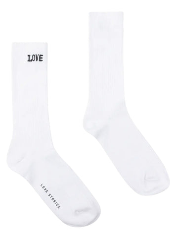 Love Stories Rib Socks - Off White