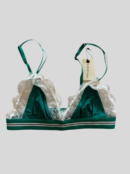 Love Stories Love Lace Green bralette