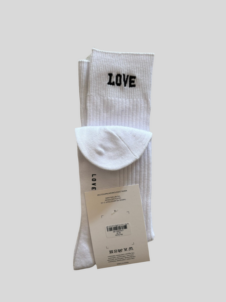 Love Stories Rib Socks - Off White