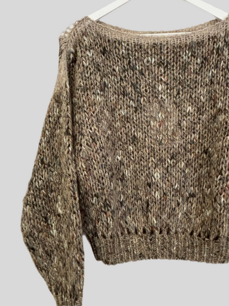 Chiara Bertani melange beige sweater