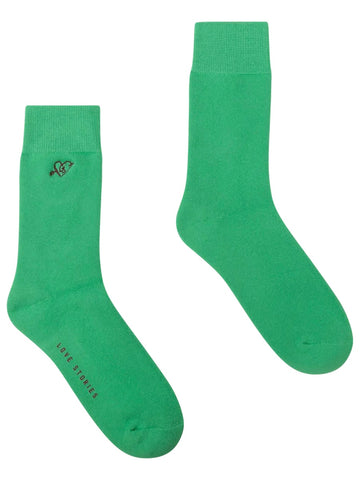 Love Stories Terry socks - Bright Green