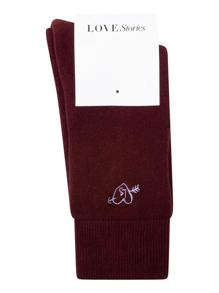 Love Stories Terry socks - Burgundy