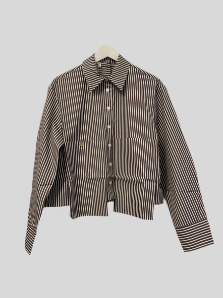 Phisique Du Role brown striped shirt