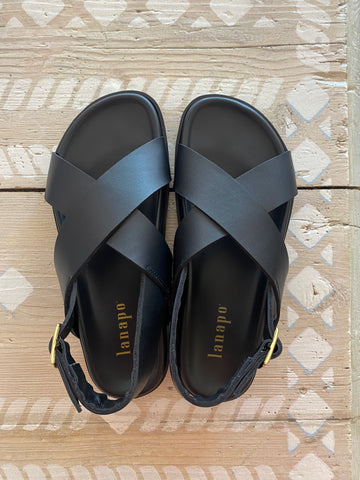 Lanapo Alicudi black sandals