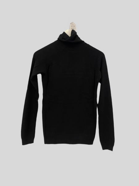 Flirt black viscose turtleneck sweater