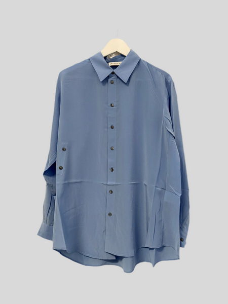 Phisique Du Role light blue silk shirt