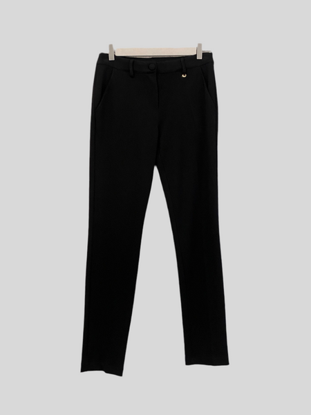 Flirt black straight trousers