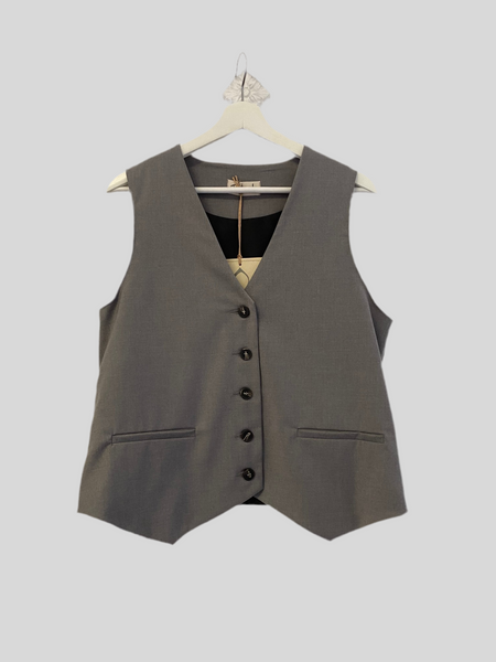 Flirt grey flannel vest