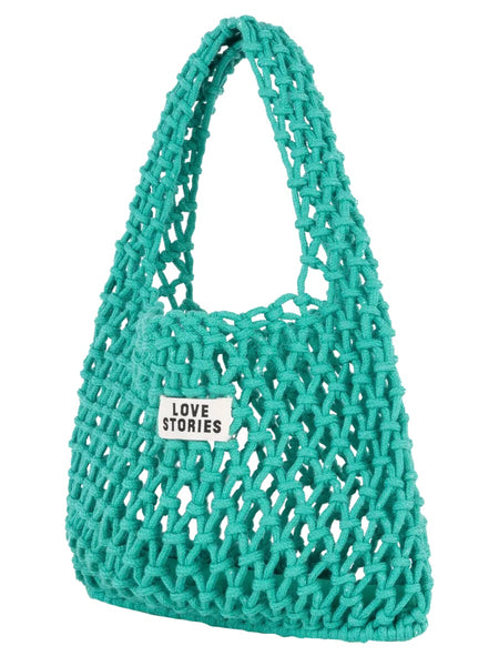 SPECIAL PRICE * Love Stories Crochet Green bag