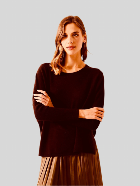 Absolut Cashmere Astrid Eggplant sweater