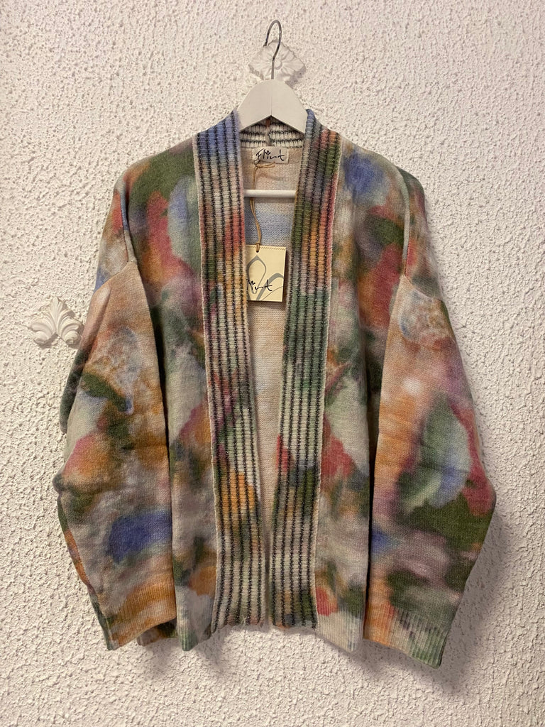 Flirt camouflage tie dye cardigan