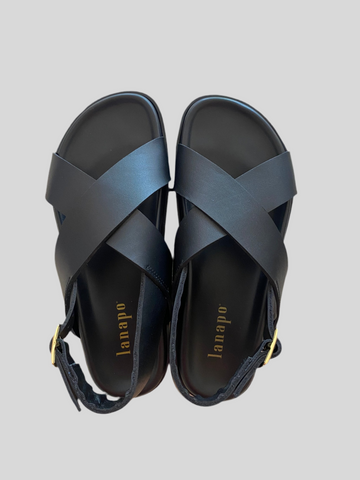 SPECIAL PRICE * Lanapo Alicudi black sandals