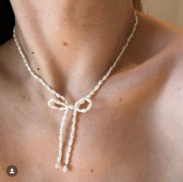 Fiocchetti river pearl necklace