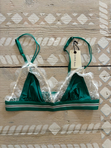 Love Stories Love Lace Green bralette