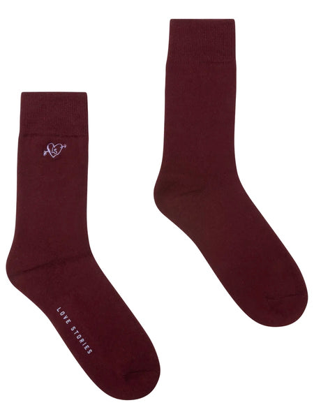 Love Stories Terry socks - Burgundy