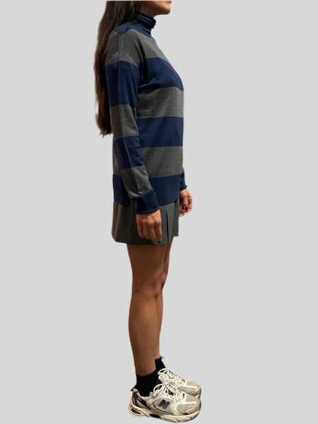 Phisique Du Role maxi stripe sweater grey blue