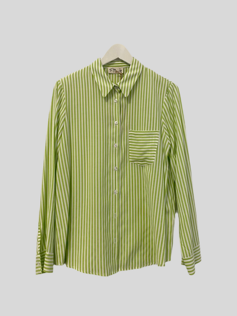 SPECIAL PRICE * Flirt shirt with green stripes