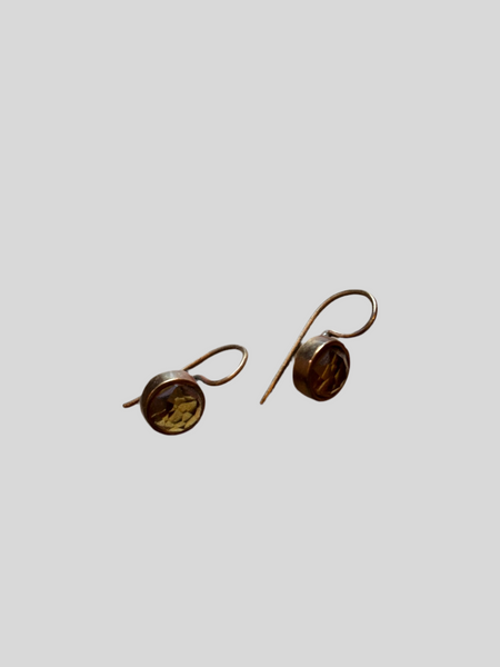 Quepo round citrine earrings