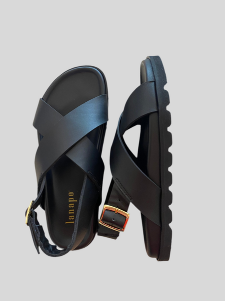 SPECIAL PRICE * Lanapo Alicudi black sandals