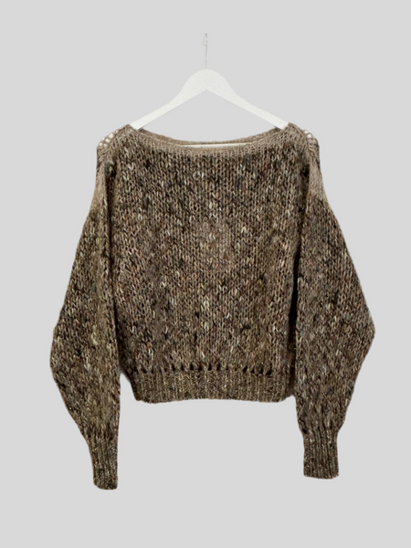 Chiara Bertani melange beige sweater