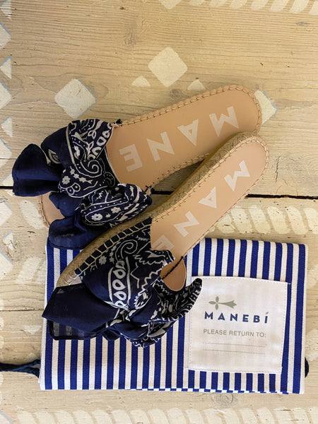 Manebi bandana bow sandals