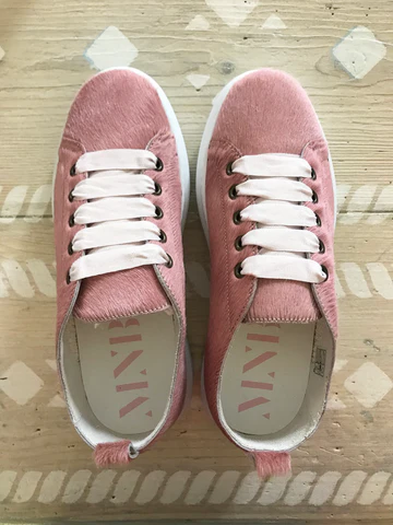 Manebì pink calf hair sneakers