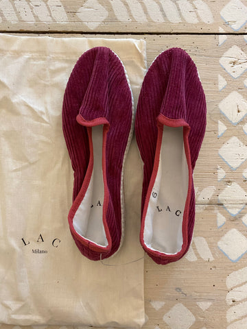 LAC grape corduroy slippers
