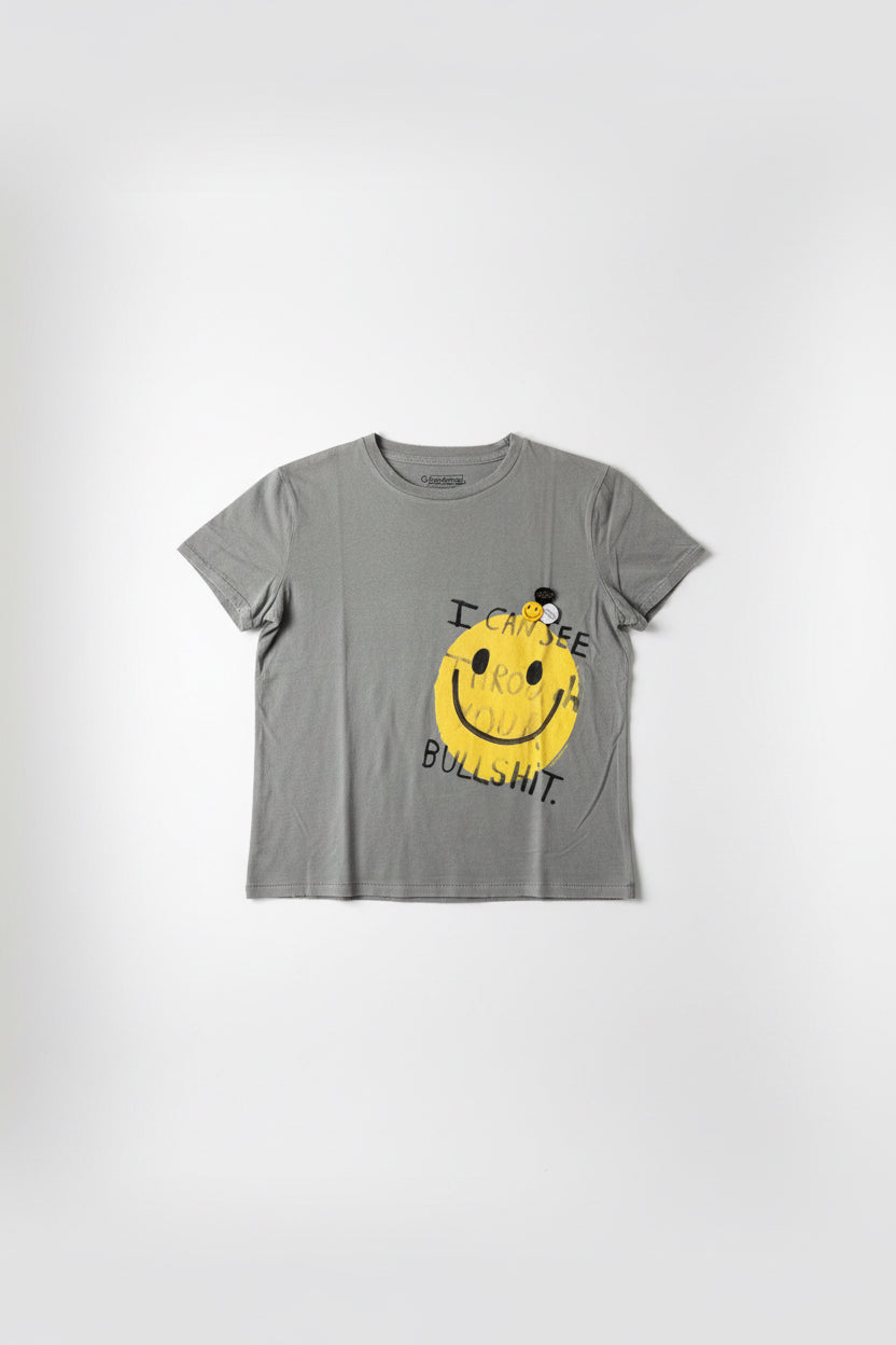 T-shirt Newtone Starlight Bullshit Grigio