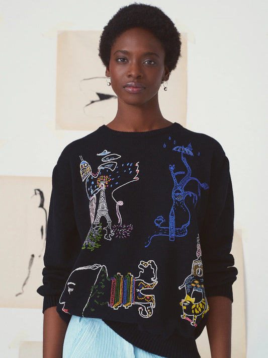 Maglione Mii Jolly - Le Surrealisme black