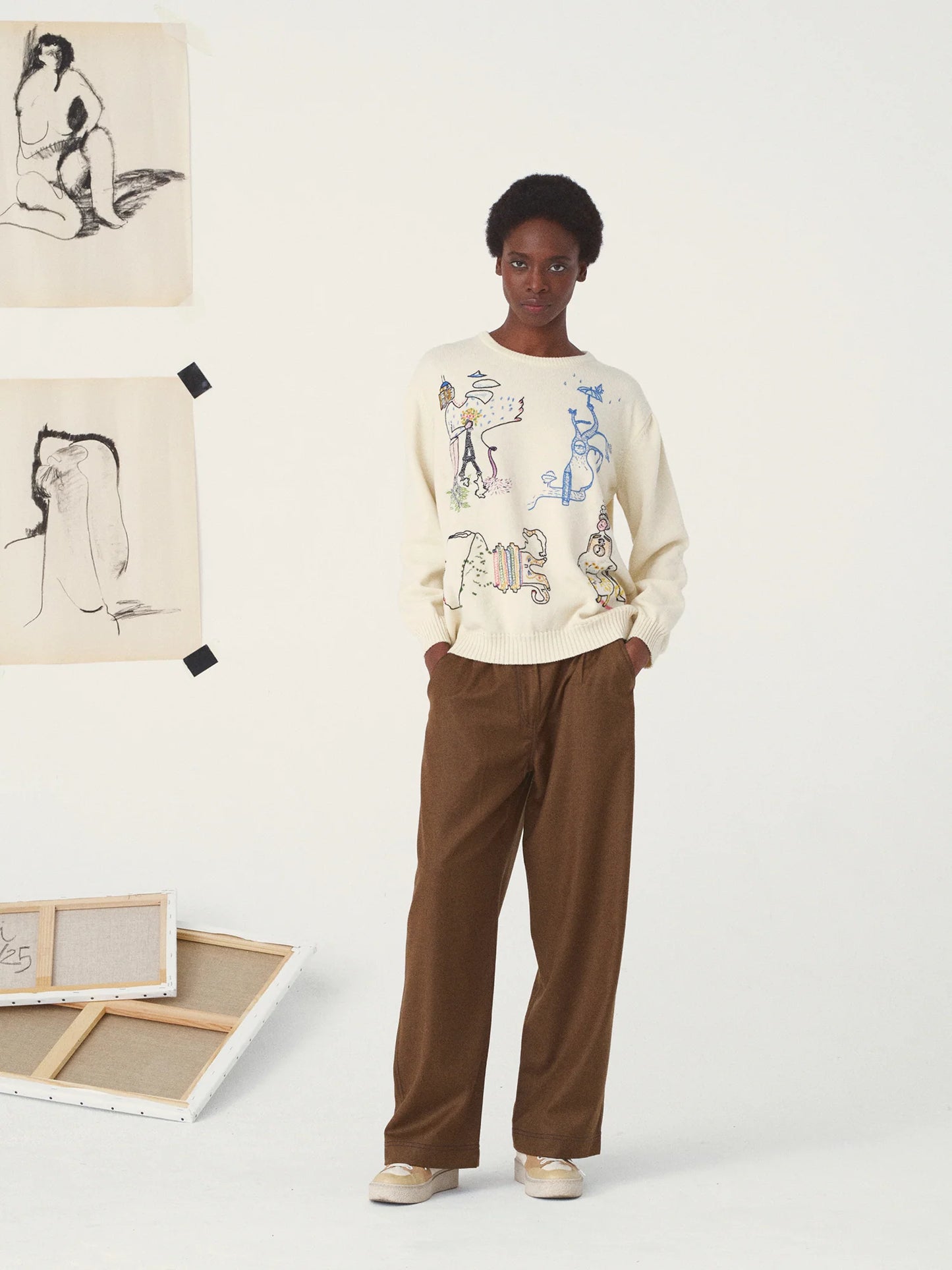 Maglione Mii Jolly - Le Surrealisme white
