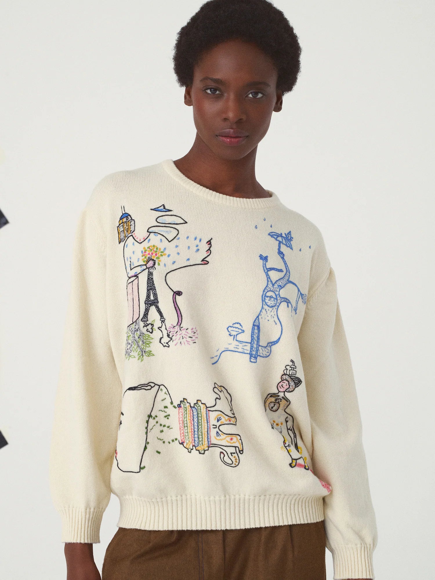 Maglione Mii Jolly - Le Surrealisme white
