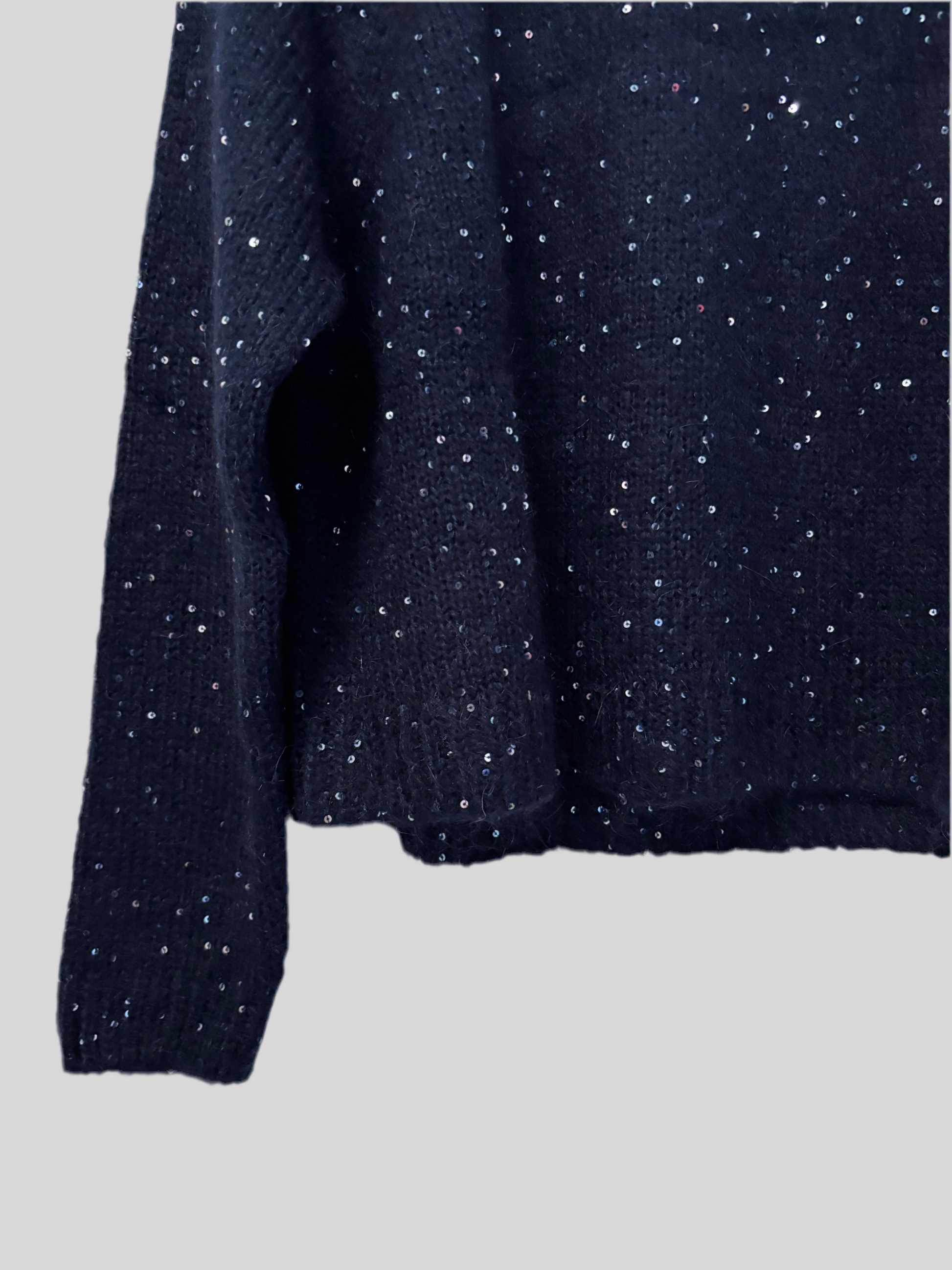 Maglione Flirt blu paillettes