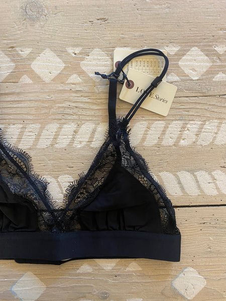 Bralette Love Stories Love Lace Black - Carry Over