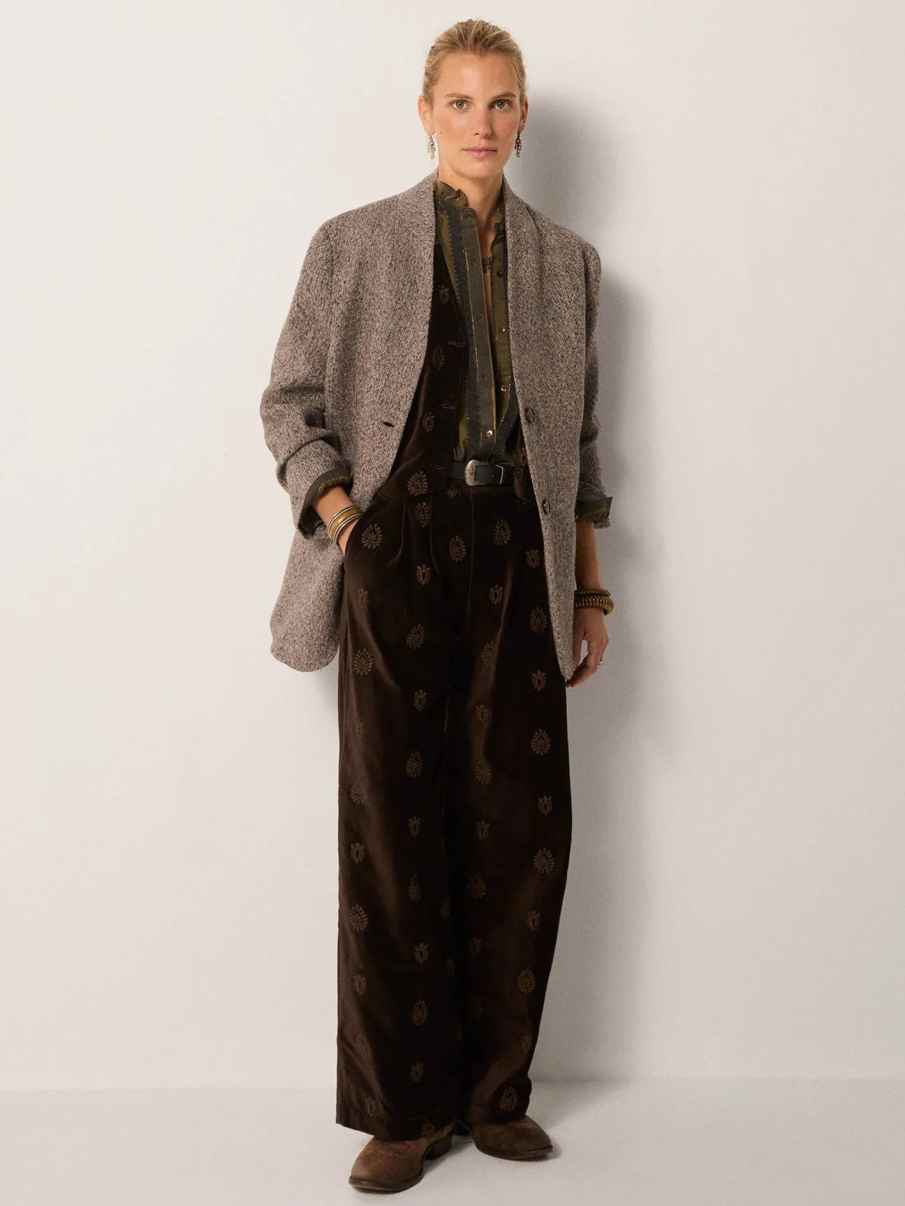 Pantalone Maison Hotel Paco Velluto Macchiato