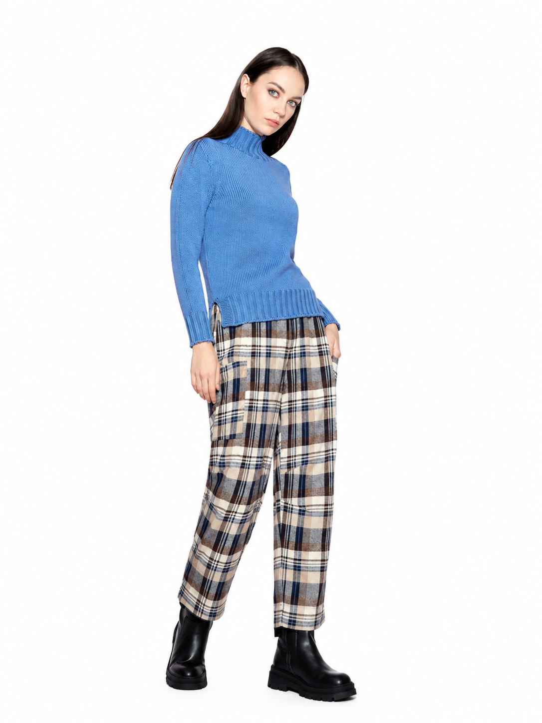 Maglione Flirt lupetto lana azzurro