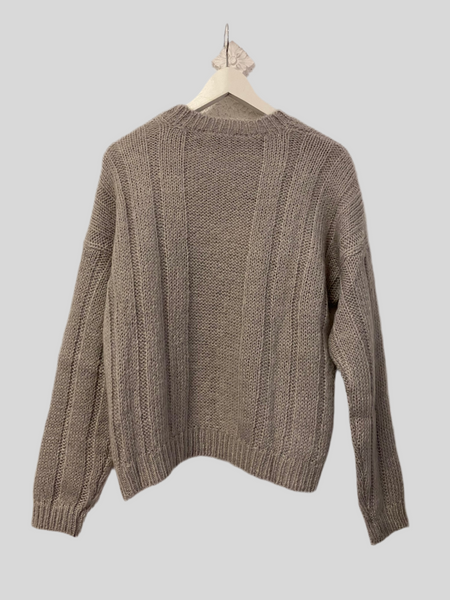 Maglione Flirt trecce grigio chiaro