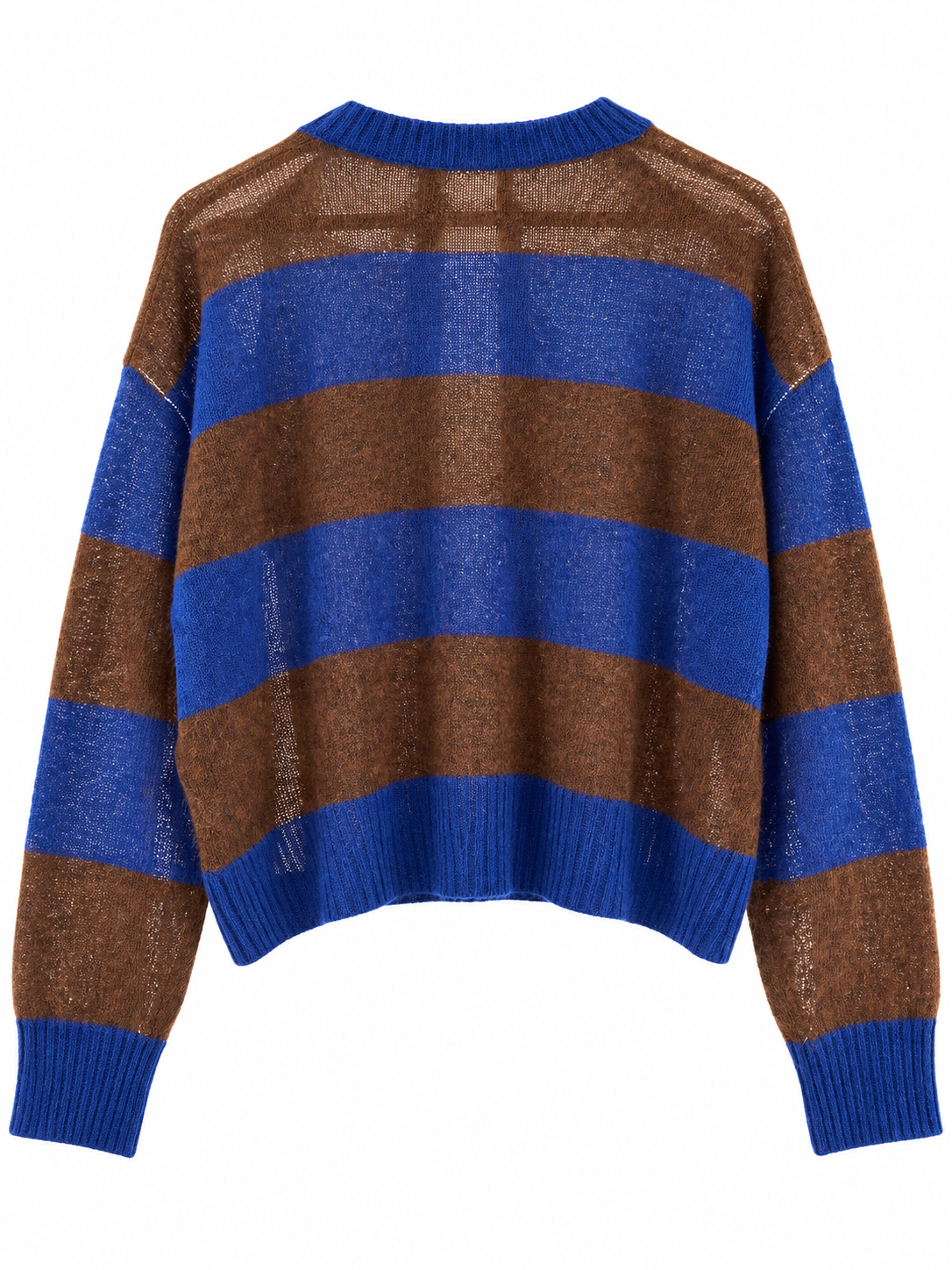 Maglione Laboratorio righe royal cioccolato