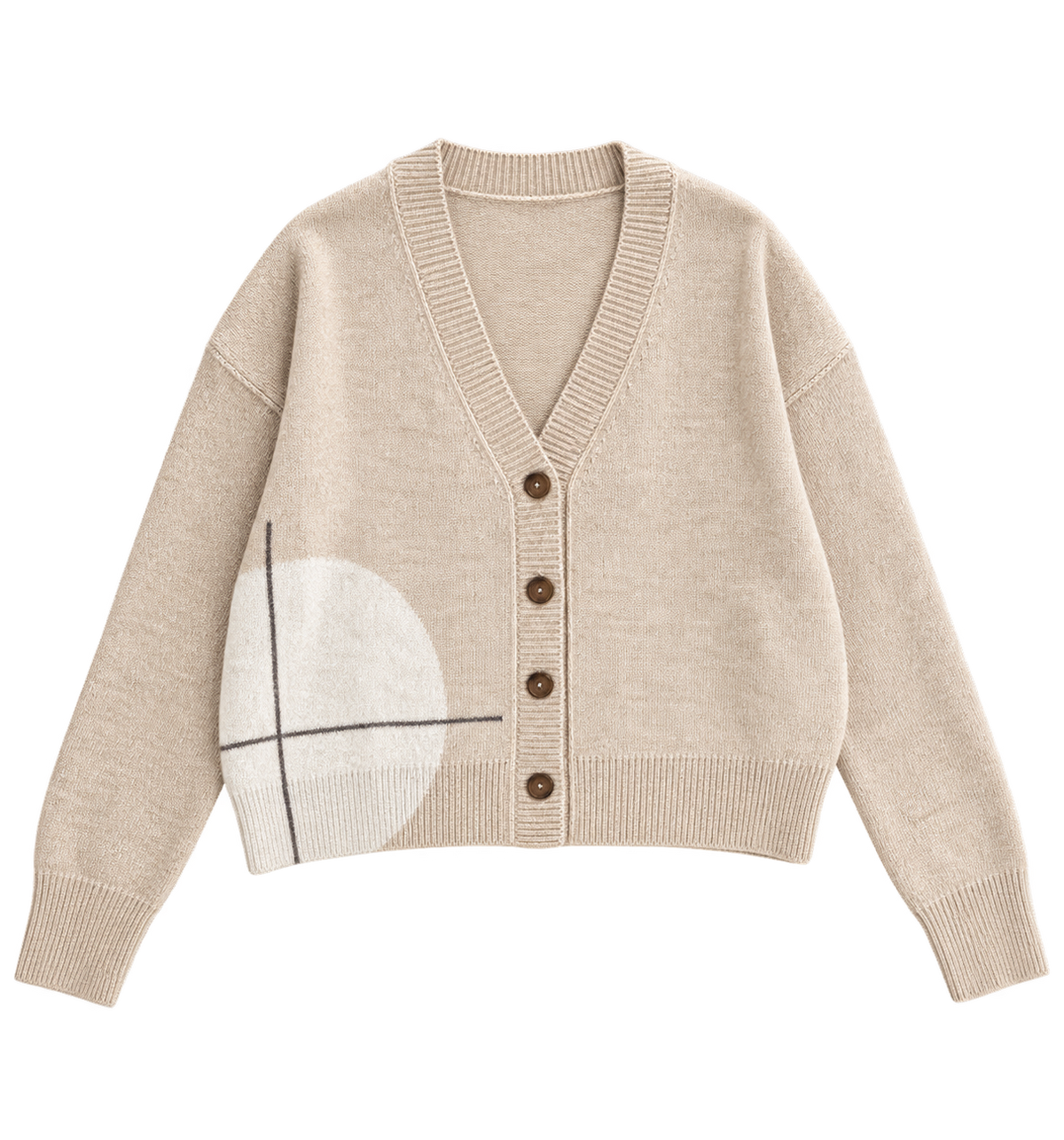 Cardigan TreBarraBi Menta Polia beige