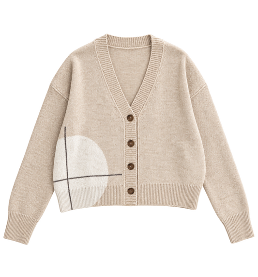 Cardigan TreBarraBi Menta Polia beige