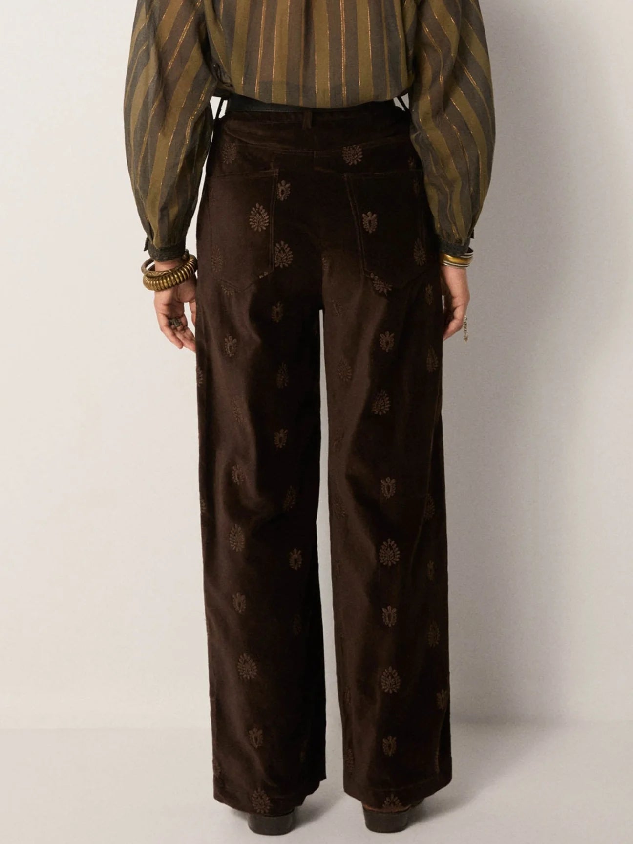 Pantalone Maison Hotel Paco Velluto Macchiato