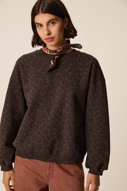 Felpa Des Petits Hauts Jacinthe leopard