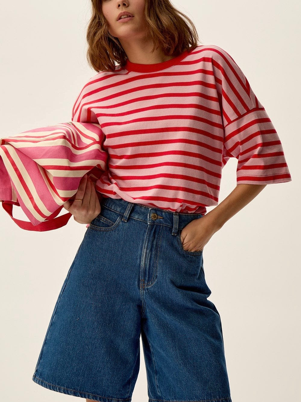 T-shirt Des Petits Hauts Josy Bubble/Tomato
