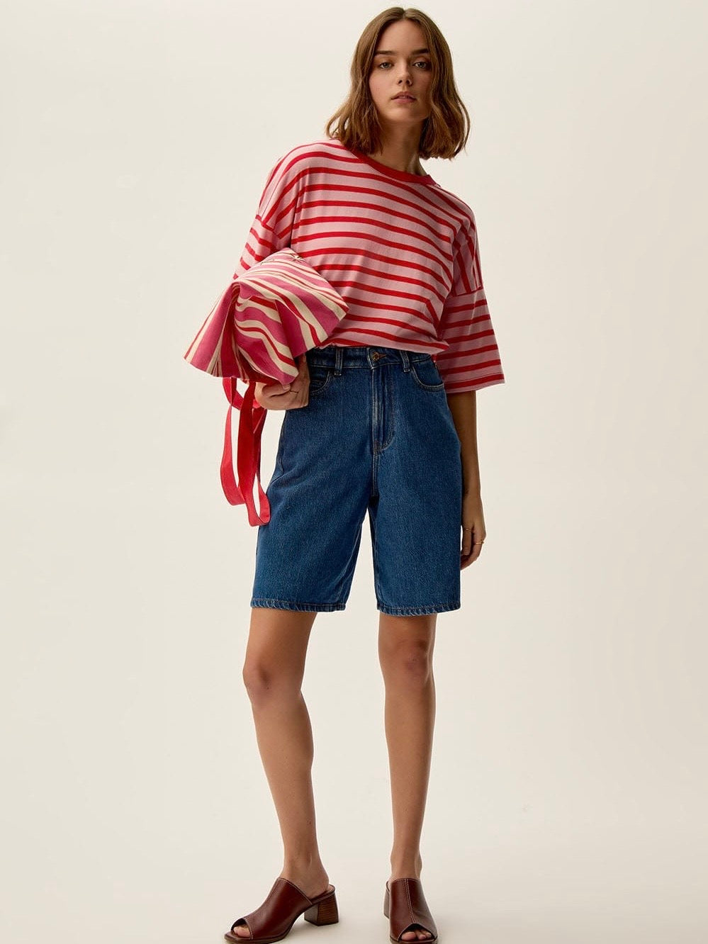 T-shirt Des Petits Hauts Josy Bubble/Tomato
