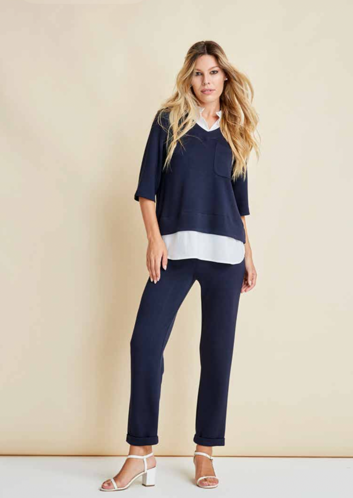 Pantalone Flirt scuba blu