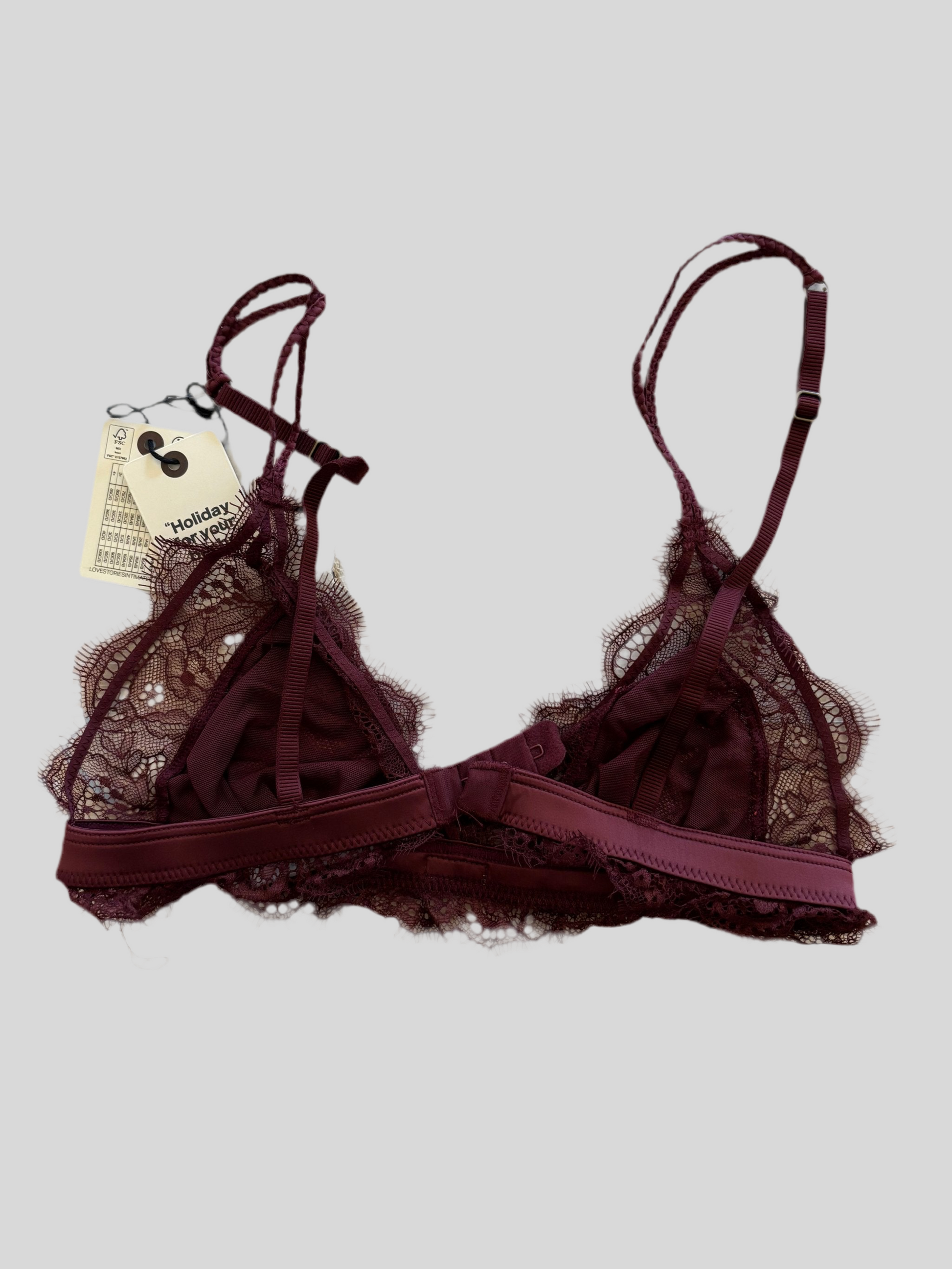 Bralette Love Stories Love Lacy Burgundy