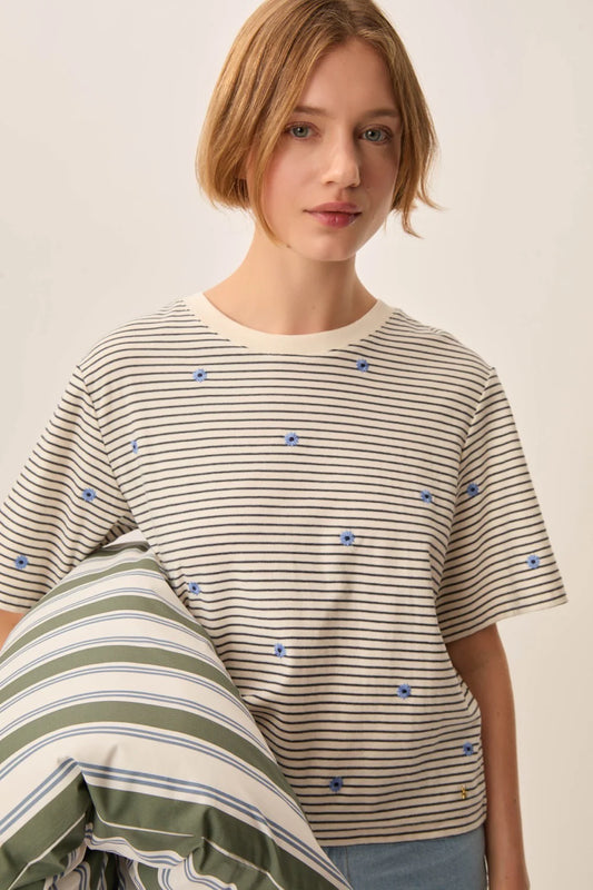 T-shirt Des Petits Hauts Josef marine/ciel