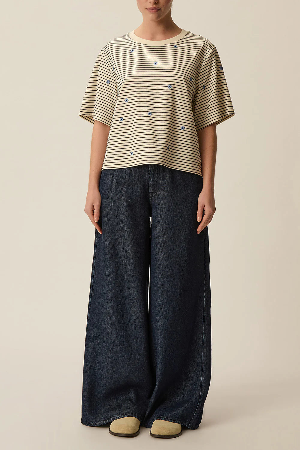 T-shirt Des Petits Hauts Josef marine/ciel
