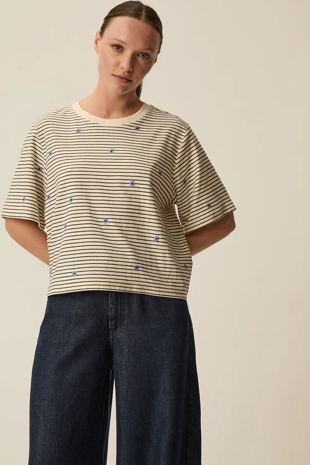 T-shirt Des Petits Hauts Josef marine/ciel
