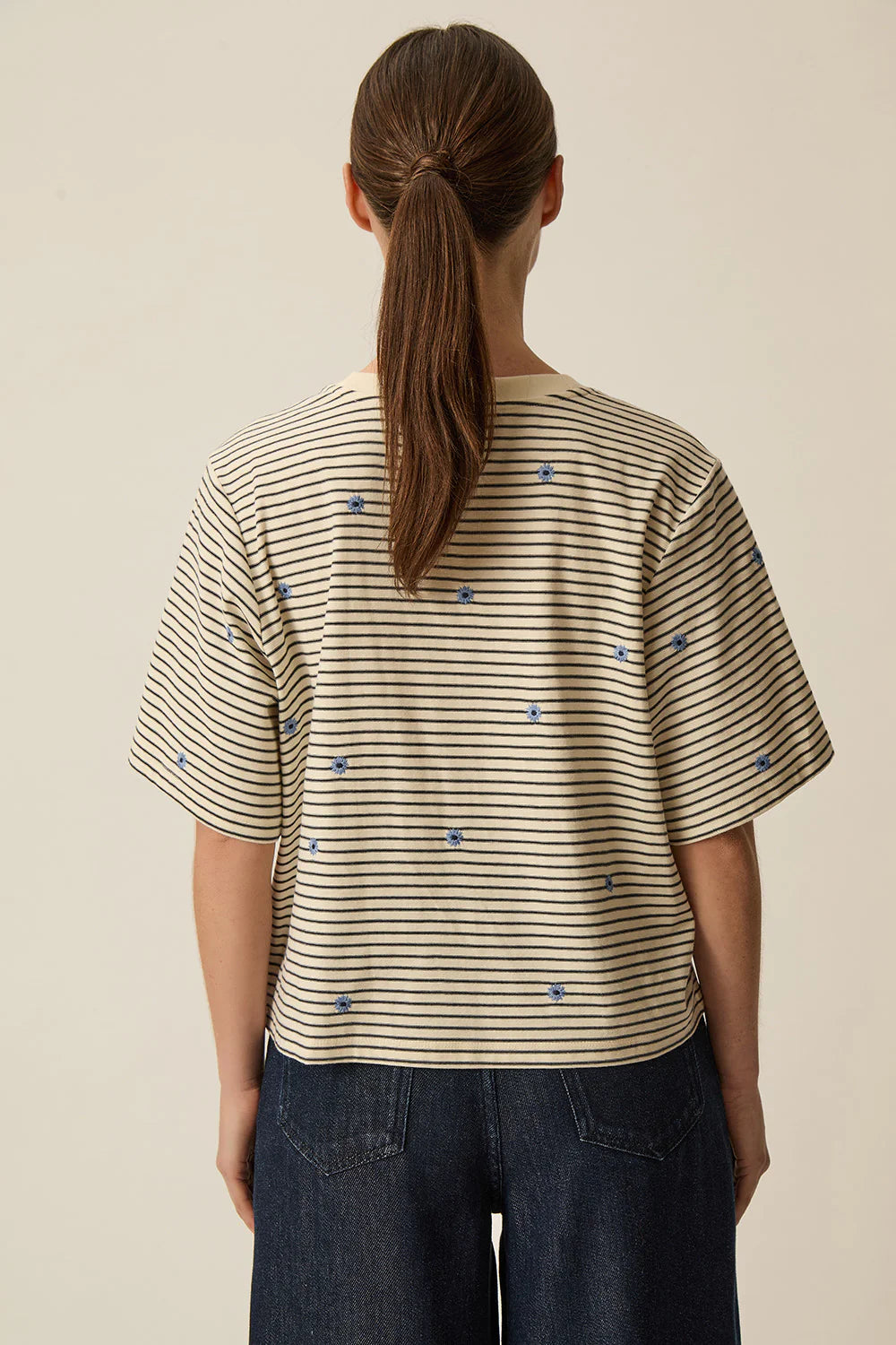 T-shirt Des Petits Hauts Josef marine/ciel